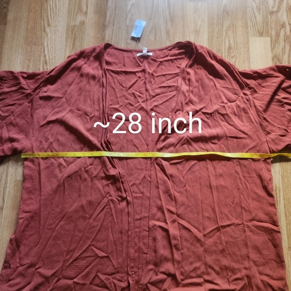 NWT Maurices Rust Orange Kimono Cardigan - Picture 8 of 8